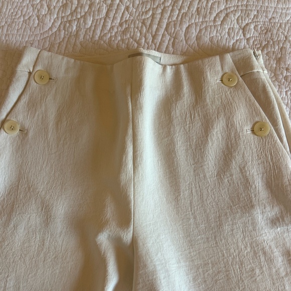 J Crew Sailor Button Wide Leg Pant in Off White NWOT - Picture 1 of 4